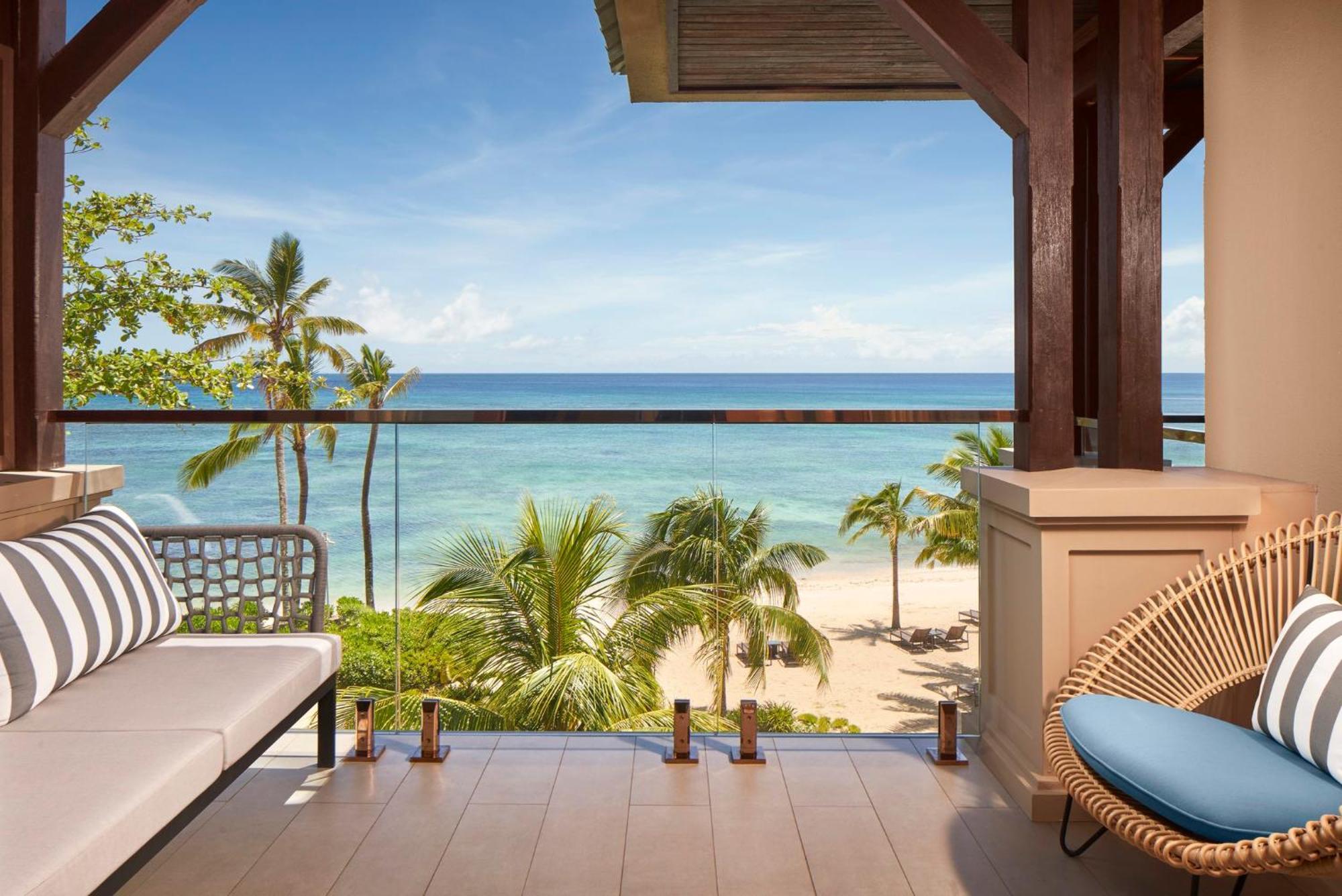 Le Meridien Ile Maurice Pointe aux Piments Exterior foto View from a guest room at the Hilton Maldives Iru Malli